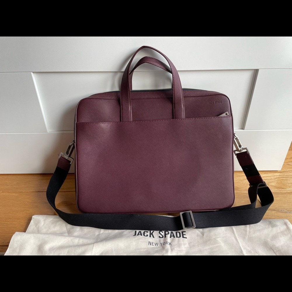 NWT Jack Spade laptop briefcase- Wine